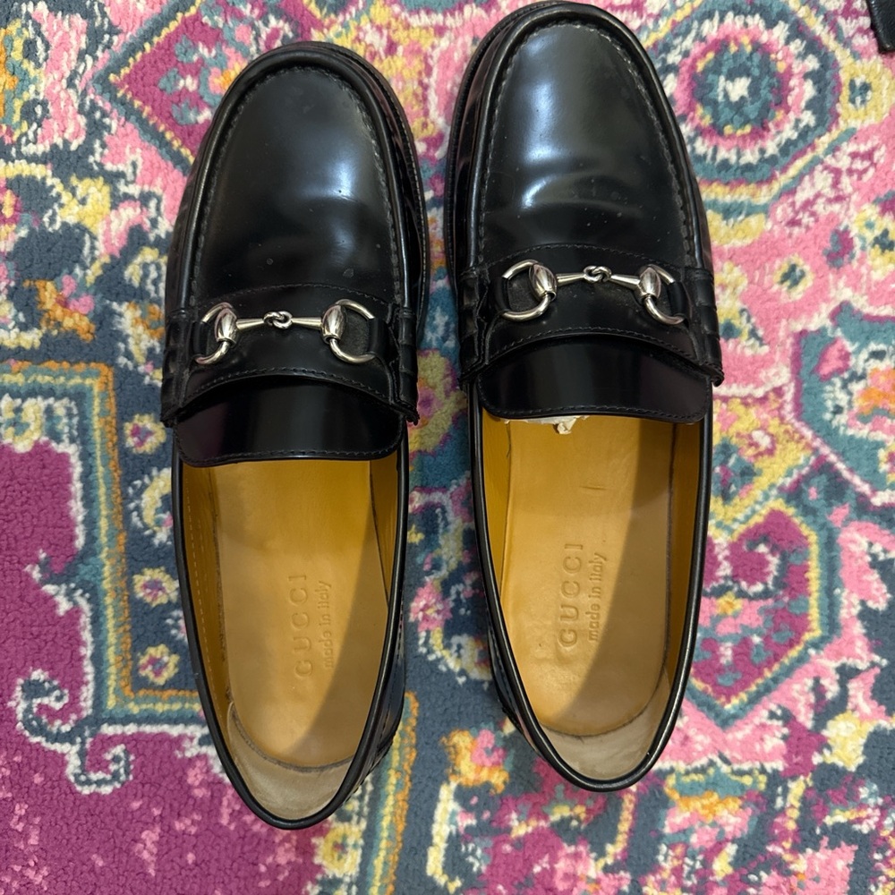 Gucci Black Leather Horsebit Loafers Not 1953 Style